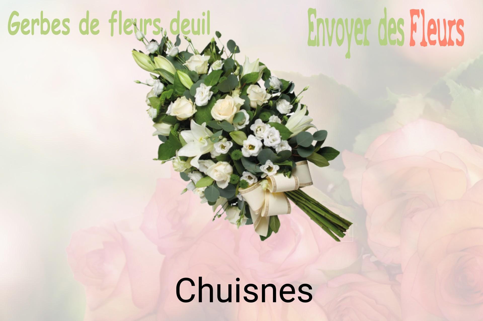 Gerbe de fleurs de deuil livrée à Chuisnes